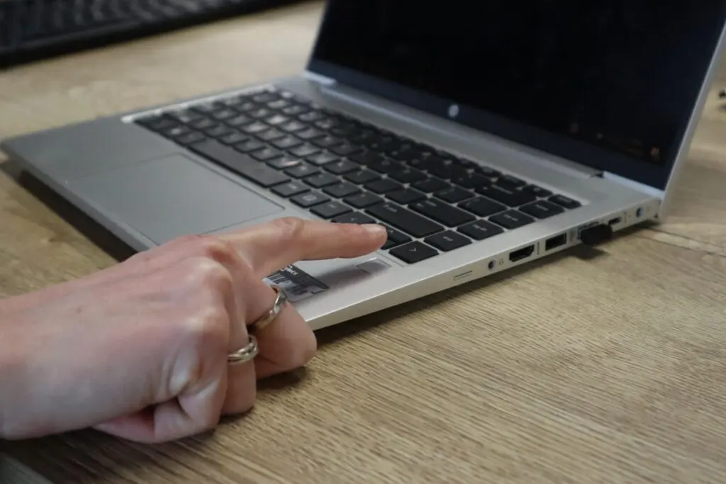 Laptop inlog vingerafdruk